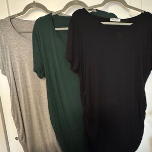 Women's Maternity Casual Tops - Black, Green, and Gray